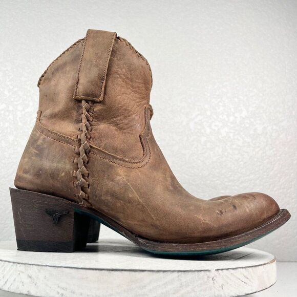 Women's Tan Ankle Boots - Picture 2 of 11